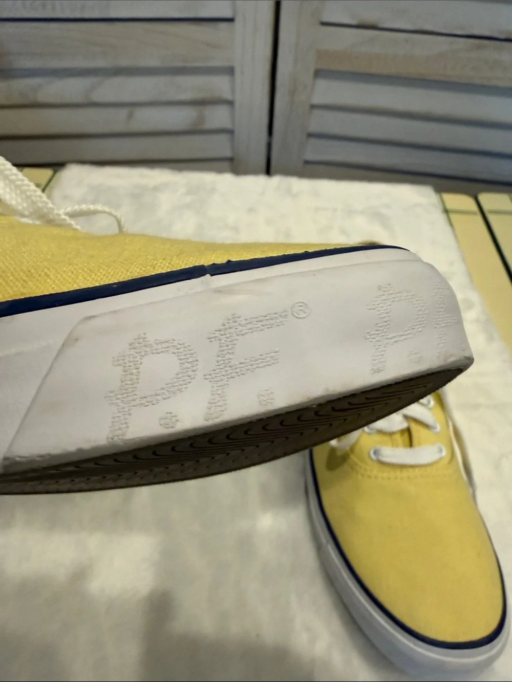 P.F. Flyers Yellow Canvas Lace-Up Casual Sneakers